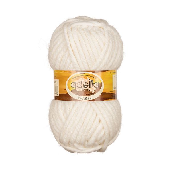 Пряжа Adelia Fast / уп.3 мот. по 150г, 45м, 02 натуральный