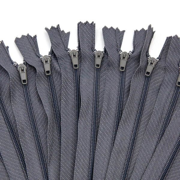 Молния спираль (витая) Т3 (3 мм) 1 зам., н/раз., 50 см, п/автомат, 275 серый, 10 шт