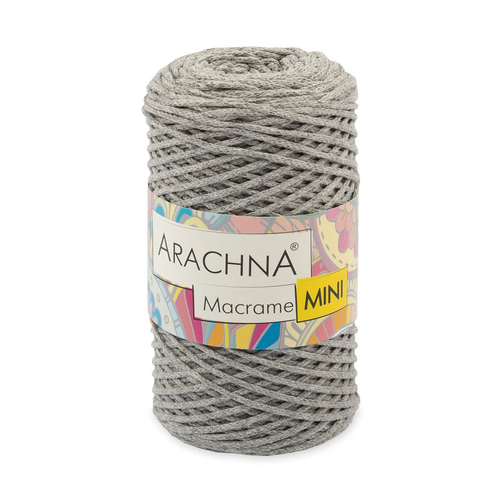 Пряжа Arachna Macrame Mini / уп.4 мот. по 250г, 200 м, 42 серый меланж