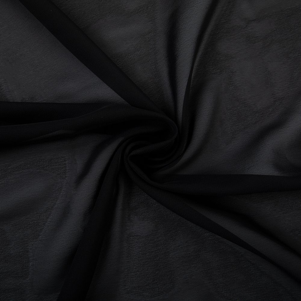 Ткань блузочная Poly Chiffon 84 г/м², 150х147 см, _ черный, Gamma PC-02