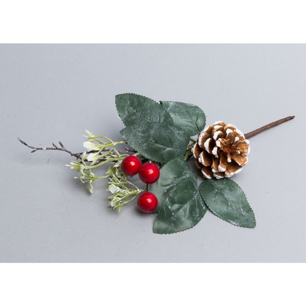 Бутоньерка Новогодняя 21 см L21-534, 4771/2