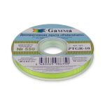 Лента репсовая (в рубчик) с зубчатым краем 10.0 мм, 25±1 метров, 550 зеленый неон, Gamma PTGR-10