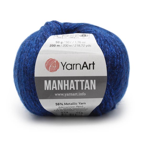 Пряжа YarnArt (ЯрнАрт) Manhattan / уп.10 мот. по 50 г, 200м, 914 синий