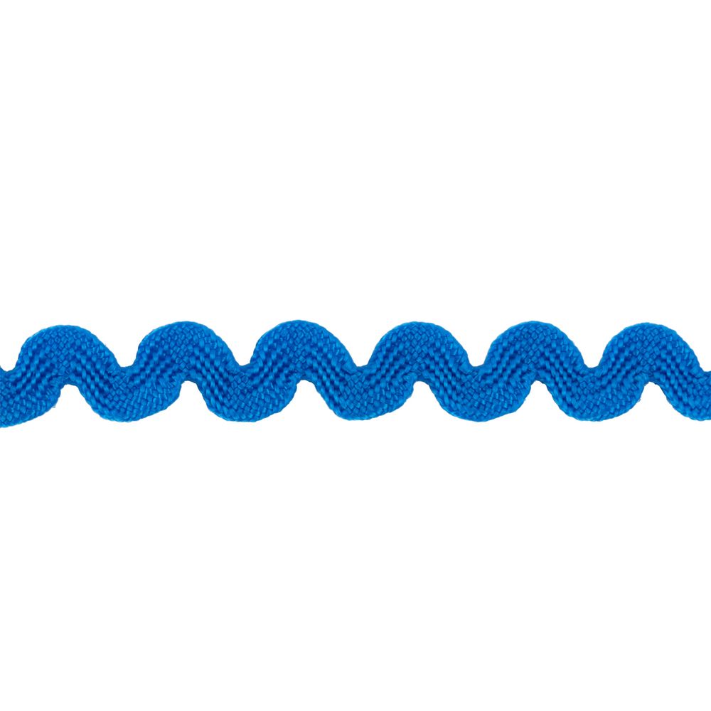 Тесьма отделочная зигзаг 9 мм / 20 метров, синий (васильковый), Blitz 3884Г17