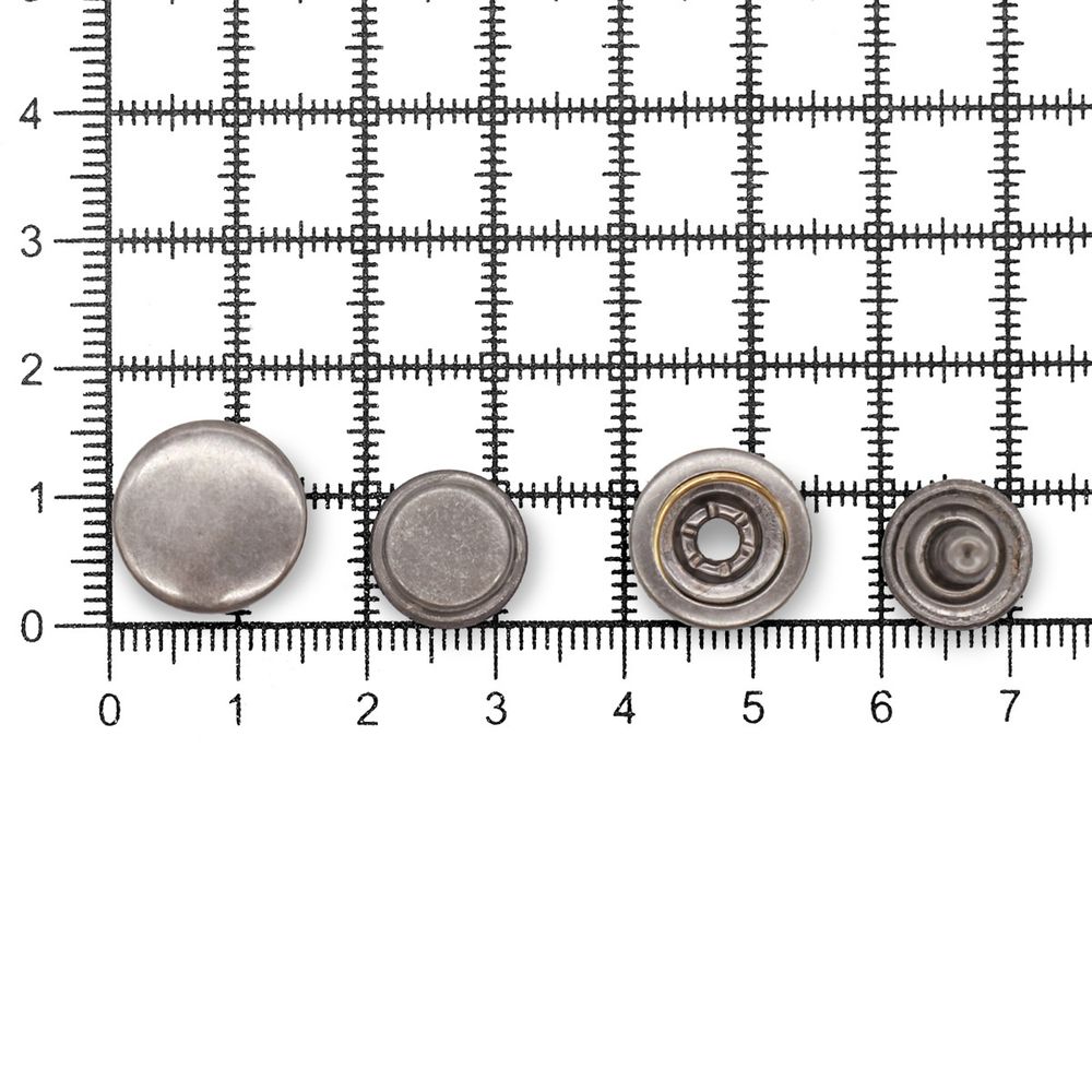 Кнопка Дельта (O-образная) ⌀15/15 мм, ≈72 шт, МЕТАЛЛ, чер.никель, NEW STAR