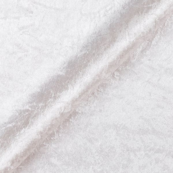 Плюш (ткань) 00 Peppy PCVL, 250±5 г/м², 150±2 см / 5 метров, винтажный, 01 белый