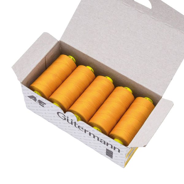 Нитка особо тонкая Gutermann Mara №150 (150/2), 1000 м, 713953, цв. 362 янтарный, 1 катушка