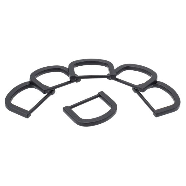Полукольцо литое металл 25мм (34х25мм), черный матовый, MB2326, 6 шт