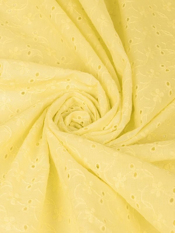 Ткань шитьё (прошва) 100 г/м², 150 см / 2 метра, TBY.Emb.8067.15, 15 желтый