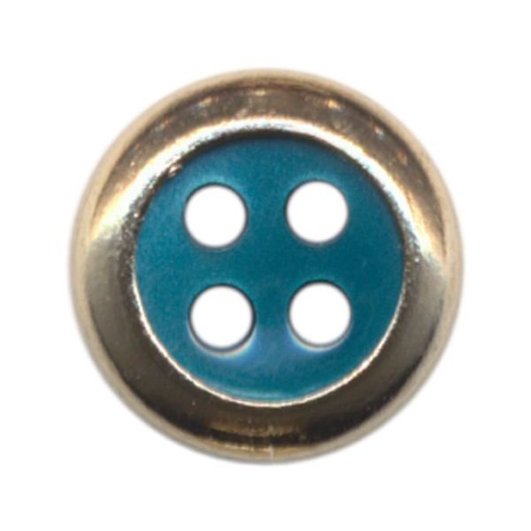 Пуговицы 4 прокола блузочные 9.5 мм, 24 шт, D877 морская волна, Gamma DX 0001