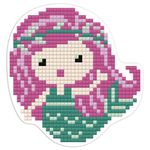 Алмазная (кристальная) мозаика Фрея, магнит Русалочка, 8,5х8,5 см