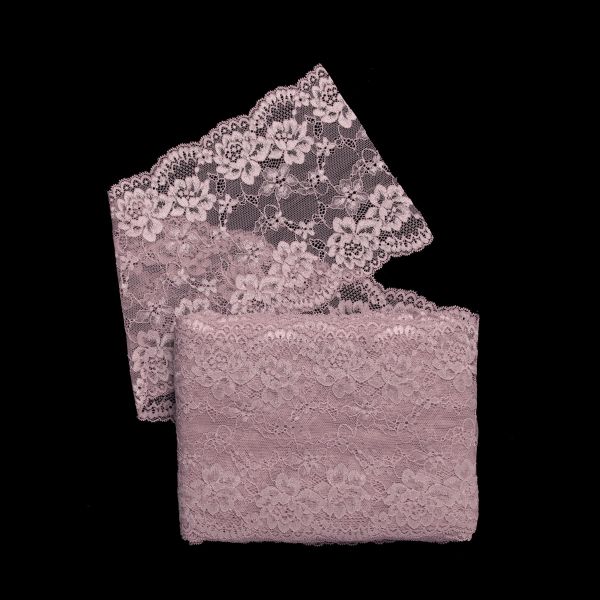 Кружево бельевое эластичное 180 мм / 13.72 м, цв. C344 пудровый