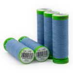 Нитки для тонких тканей Gutermann Extra Fine 150, 200м, 143 серо-голубой, 5 катушек