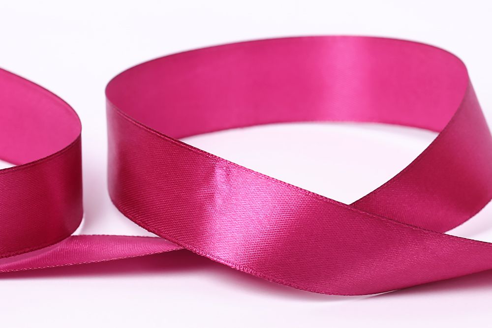 Лента атласная 1-сторонняя 25.0 мм / 33±2 метра, №103 малиновый, в термоплёнке, Gamma