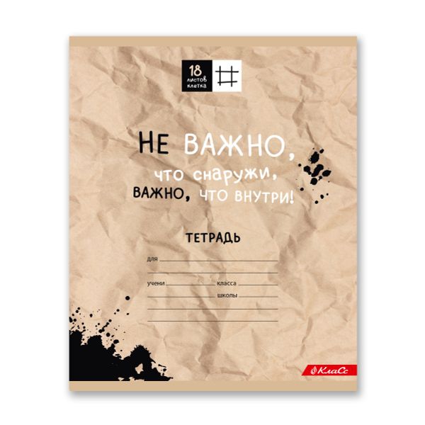 Тетрадь ученическая школьная A5+ 18 л. на скобе 65 г/м², белизна 100%, 20 шт, клетка, 000365 Всё получится, Светоч 18ТСКд5_1_3_1