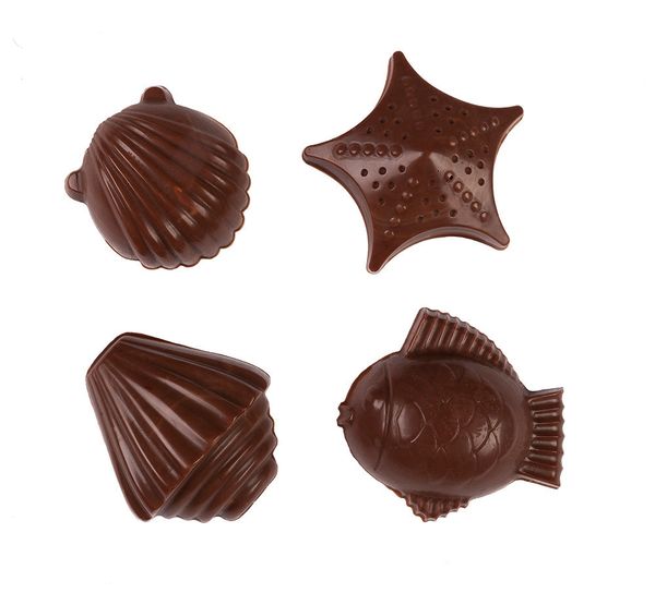 Форма силиконовая для конфет 21.9х10х2 см, морские жители -8 ячеек, S-Chief SPC-0138