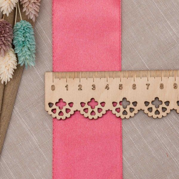 Лента атласная 1-сторонняя 50.0 мм / 22.86±1 метров, аналог 7730446, 163 коралловый, DDZ2401, Globus