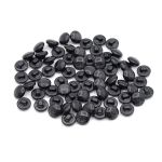 Пуговицы на ножке 22L (14мм), пластик (Blk-02 черный), 72 шт, CR P-45