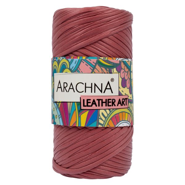 Пряжа Arachna Leather Art / уп.4 мот. по 160г, 50 м, 07 т.красный