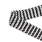 Шнур плоский плетеный х/б ⌀15.0 мм / 75 метров, чер/бел зигзаг, 07-4300/01(02/04)