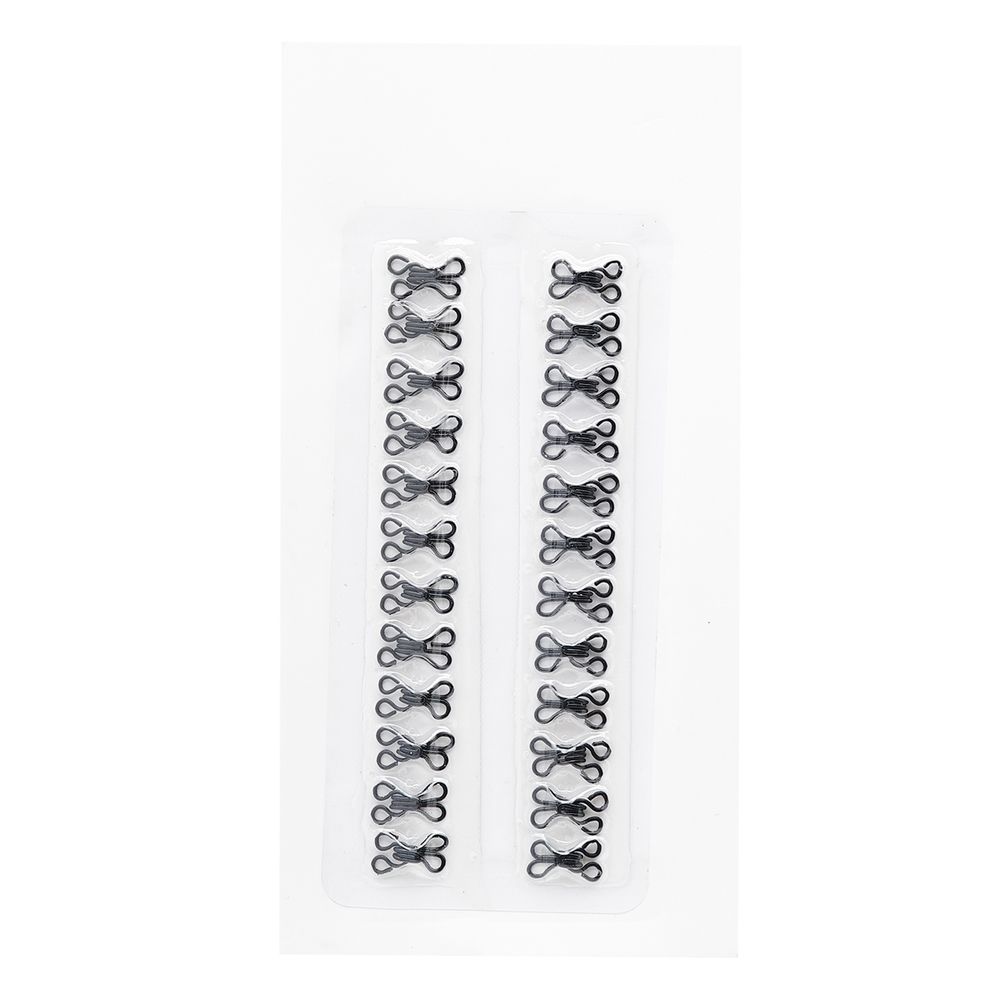 Крючки пришивные 12х7 мм, №1, оксид, 0300-4005