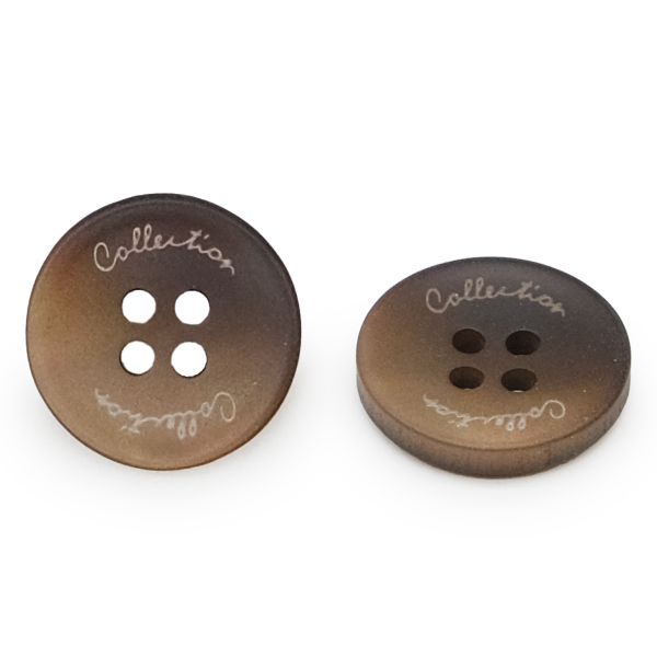 Пуговицы 4 прокола 24L (коричневый), 36 шт