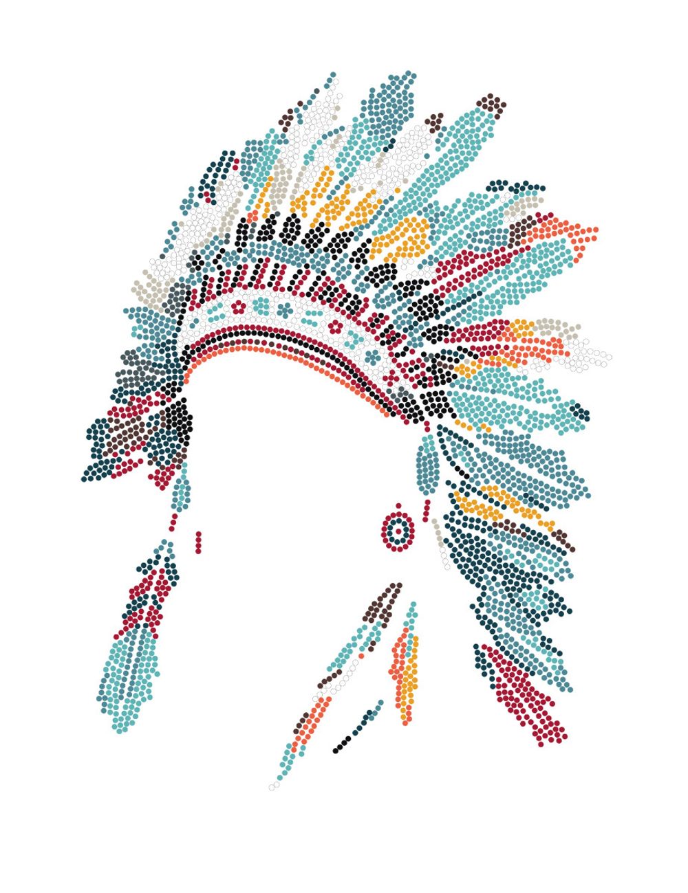 Алмазная (кристальная) мозаика Фрея ALPD-215, на подрамнике Индианка, 30х40 см