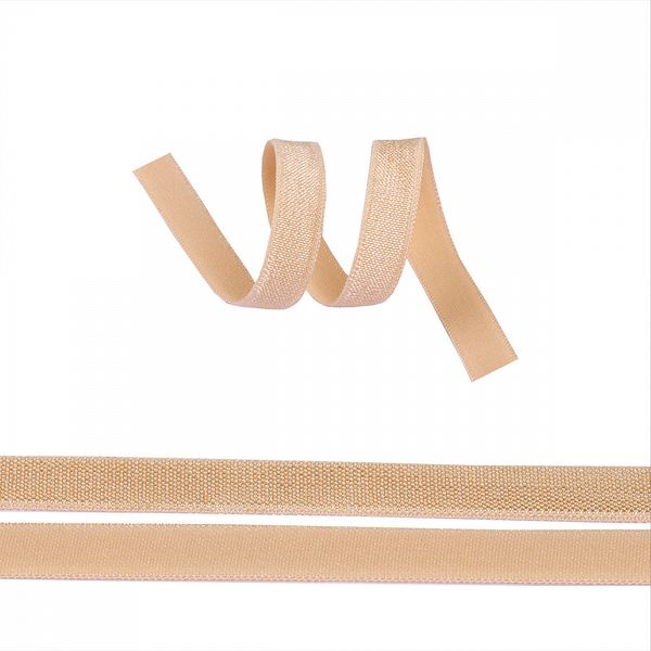 Резинка бельевая (окантовочная) блестящая 10.0 мм / 1000 метров, бежевый S126