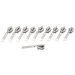 Слайдер (замок) для молнии трактор Arta Т8 (8 мм) никель -F, уп.10 шт