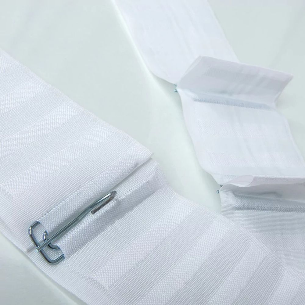 Крючки шторные для карниза 74 мм (петля h45 мм, 4 рожка), зажимы, металл, никель, 06-3743-039, 10 шт