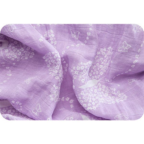 Ткань для пэчворка Peppy Embrace (марлевка), отрез 100х125 см, 120 г/м², flowerfly lilac, Shannon Fabrics