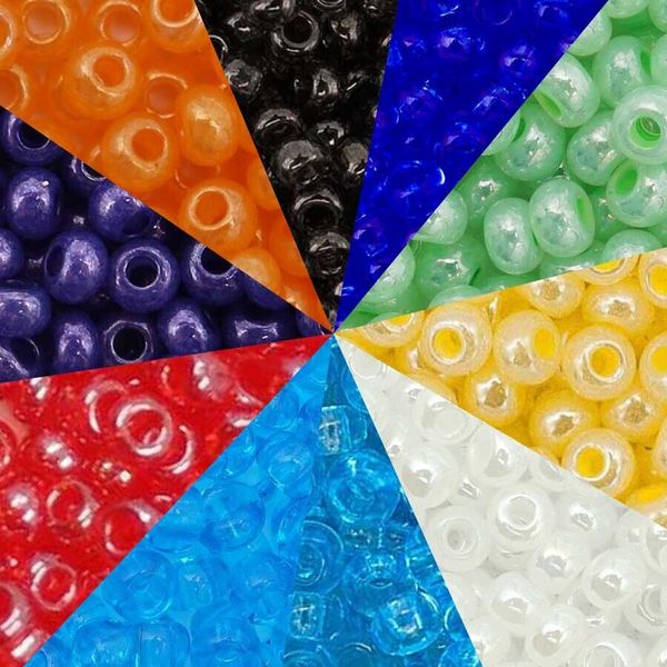 Набор бисера Preciosa №12, 50 г (10 цв. по 5 г), (№10/0 = ⌀2.3 мм)