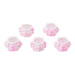 Бусины акриловые лэмпворк 16х20 мм, 5 шт, Astra&Craft (розовый), 1AL147