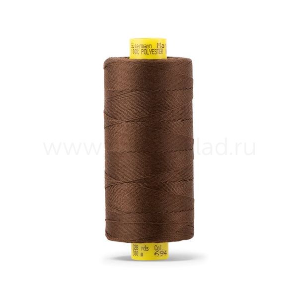 Нить отделочная Gutermann Mara 30/2, 300 м, 702404, 694 кофейный, 1 катушка
