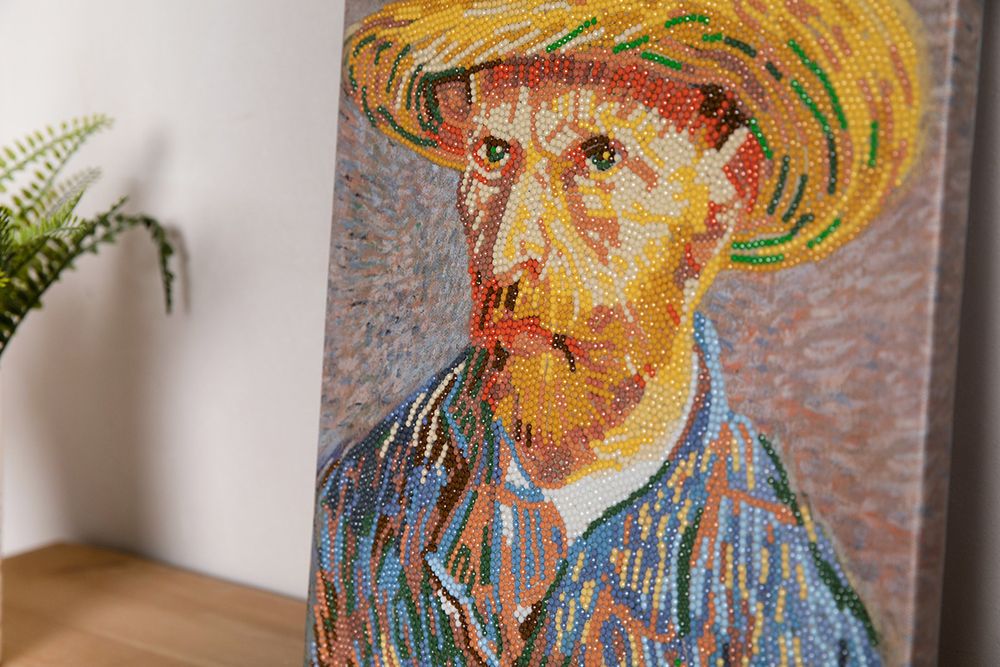 Алмазная (кристальная) мозаика Фрея, Автопортрет в соломенной шляпе, Винсент ван Гог, 30х40 см