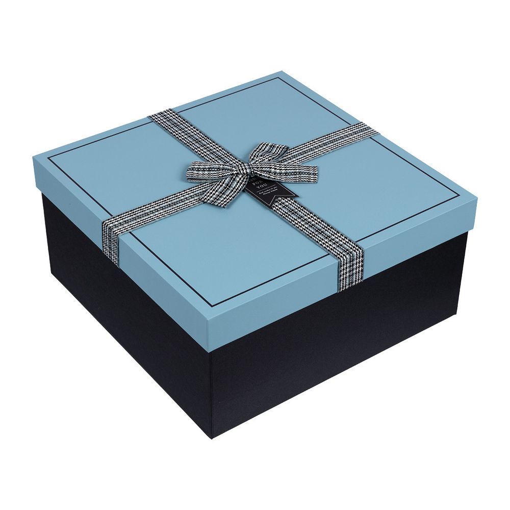 Коробка подарочная 26.5х26.5х12.5 см, 02 голубой, Stilerra YBOX-S1-1