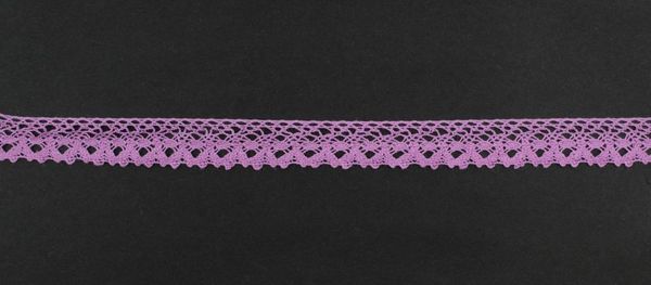Кружево вязаное (тесьма) 18 мм цв.пурпурный, Alfa, 25 метров, AF-373-029