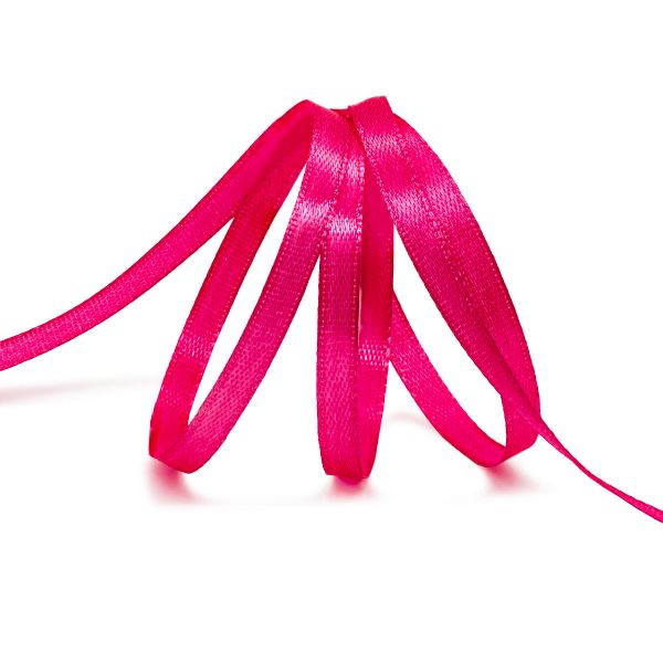 Лента атласная 1-сторонняя 6.0 мм / 22.86±1 метров, 015 фуксия, Globus