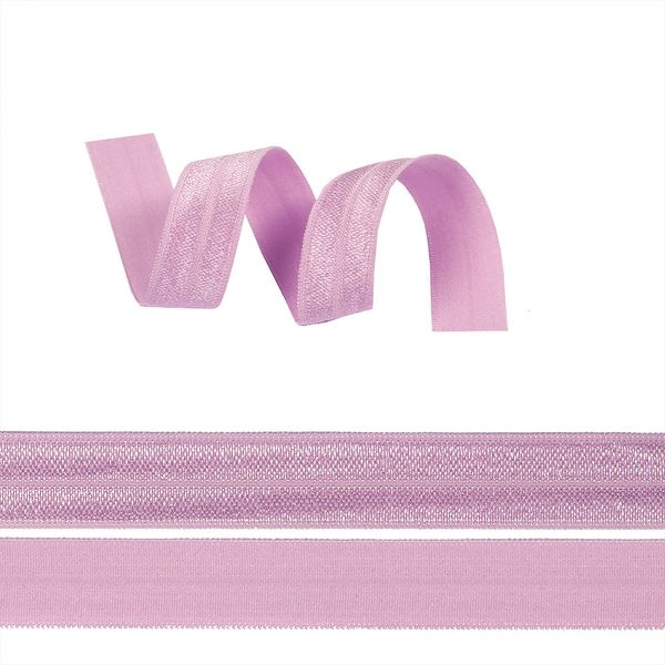 Резинка бельевая (окантовочная) блестящая 15.0 мм / 50 метров, F165 нежная сирень