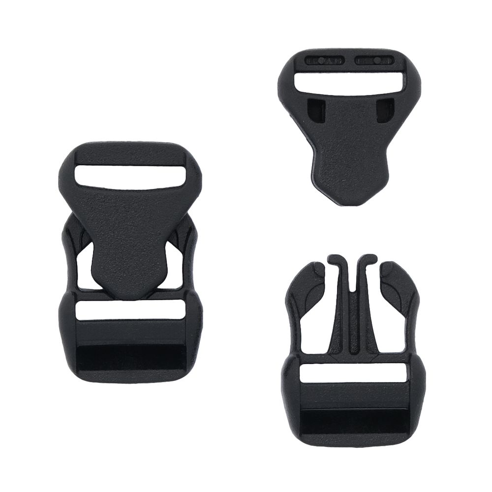 Фастекс (пряжка трезубец) пластик 15 мм, 20 шт, черный