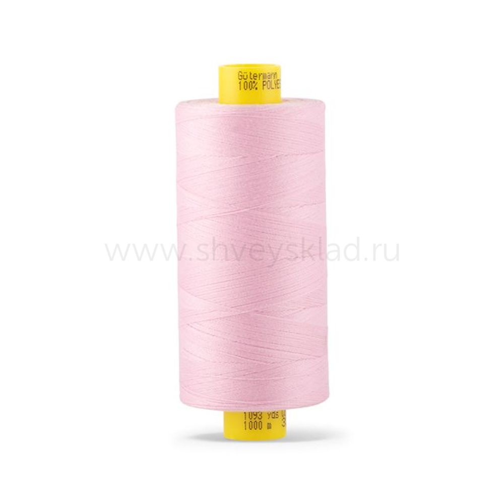 Нитка особо тонкая Gutermann Mara №150 (150/2), 1000 м, 713953, цв. 320 зефирно-розовый, 1 катушка