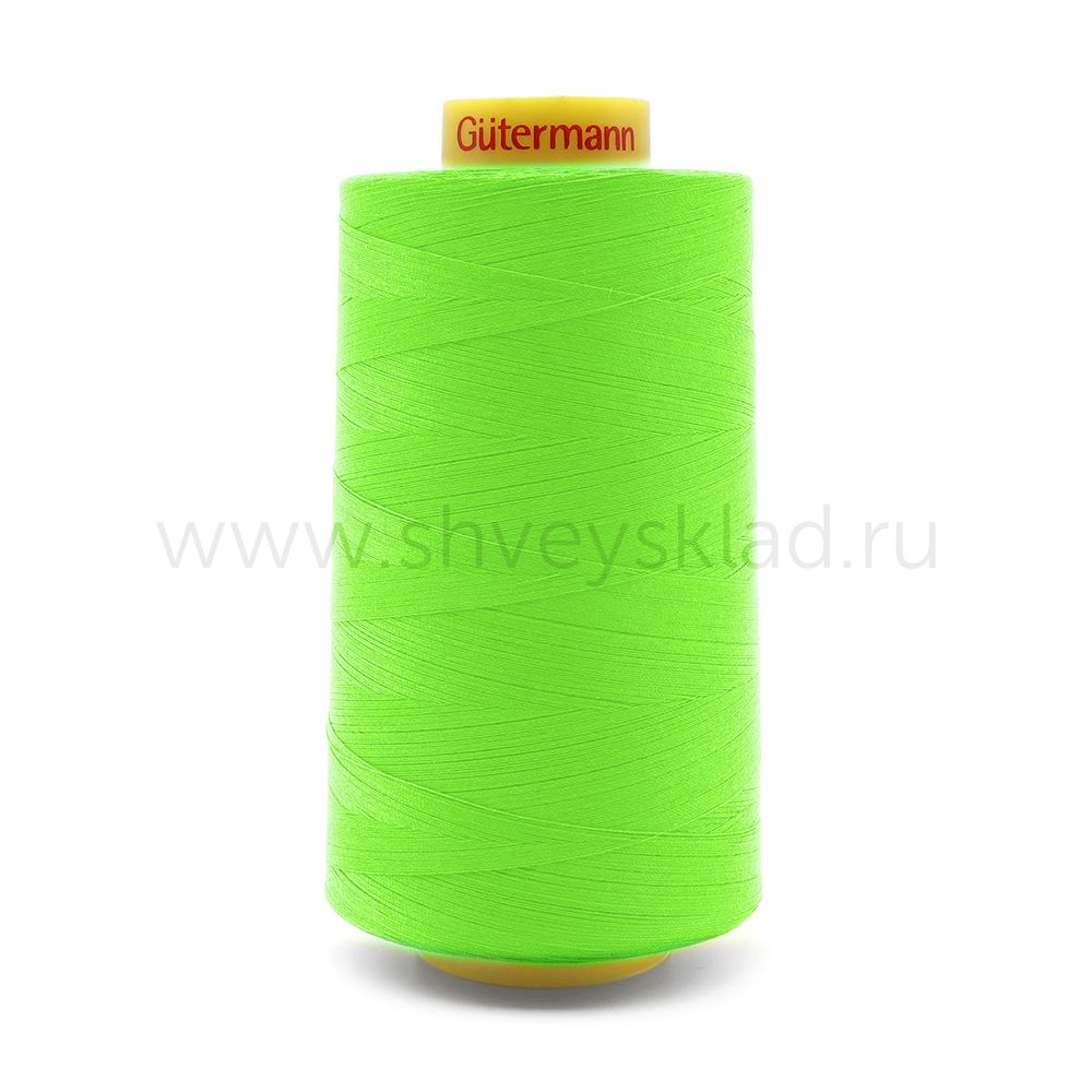 Нитка универсальная Gutermann Mara 120/2, 5000 м, 700185, 3836 неоновый салат, 1 катушка
