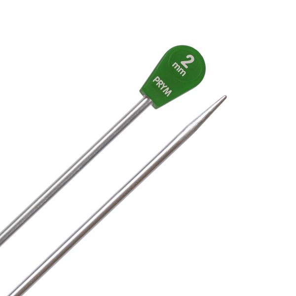 Спицы прямые ⌀2.0 мм, 40 см, 2 шт, серебристые, Prym 171303