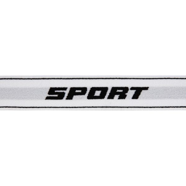 Резинка для мужских трусов и боксеров 30.0 мм / 20 метров, белый/черный спорт, Gamma р.9334