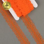 Кружево отделочное в стиле "трикотаж" 30 мм, 1659-1 цв.212A оранжевый уп.27,4м