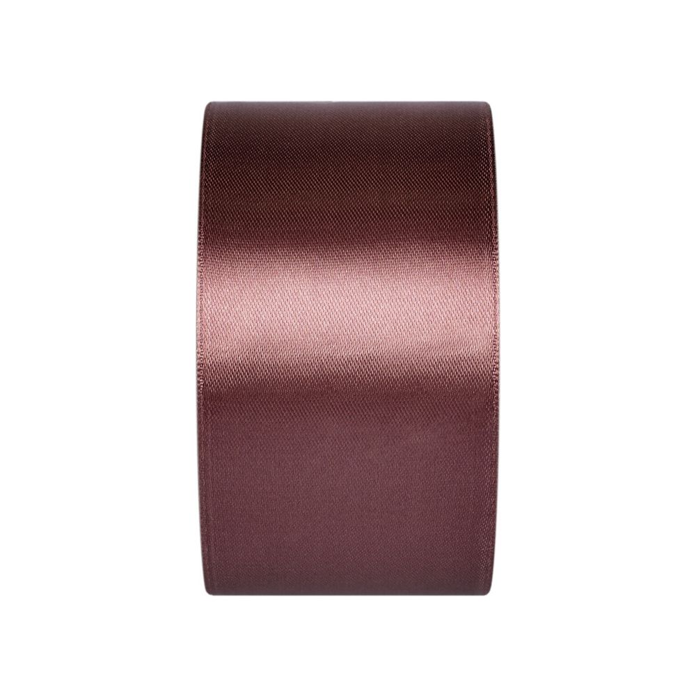 Лента атласная 1-сторонняя 50.0 мм / 33±2 метра, 099 коричневый, Gamma