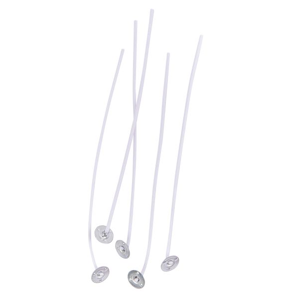 Фитили пропарафиненные с держателями 14 см, 5 шт, Love2art WICKS-02