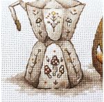 Набор для вышивания нитками Сделай своими руками, Ценители кофе 27х25 см