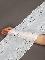 Кружево шитьё 240 мм / 2.7 метра, хлопок, TBY.0028, 01 белый