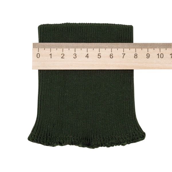 Манжеты трикотажные 8.0х9.5 см, 1 пара, средней плотности 14 кл, 1х1, средней плотности, 8114 т.хаки